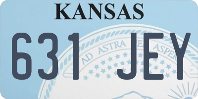KS license plate 631JEY