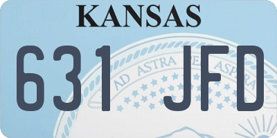 KS license plate 631JFD