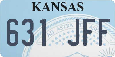 KS license plate 631JFF