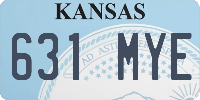 KS license plate 631MYE