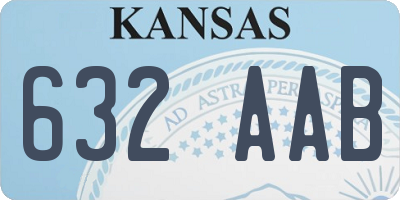 KS license plate 632AAB