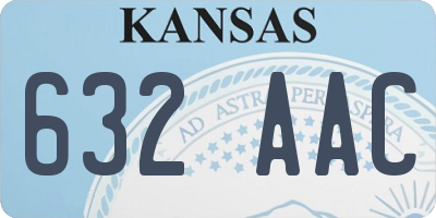 KS license plate 632AAC