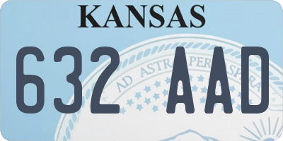 KS license plate 632AAD