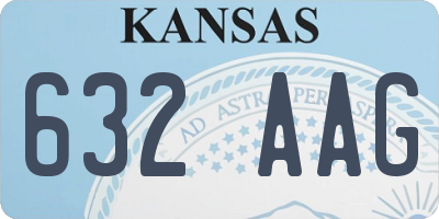 KS license plate 632AAG