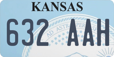 KS license plate 632AAH