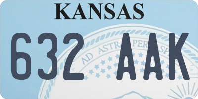 KS license plate 632AAK