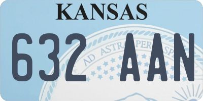 KS license plate 632AAN