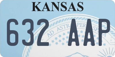 KS license plate 632AAP