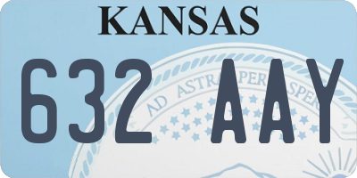 KS license plate 632AAY