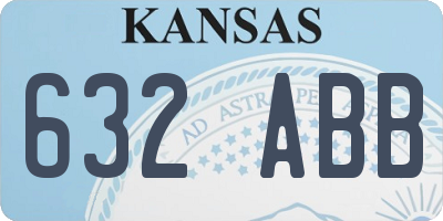 KS license plate 632ABB
