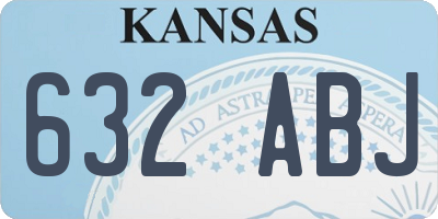 KS license plate 632ABJ