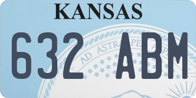 KS license plate 632ABM