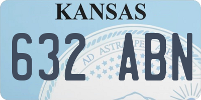 KS license plate 632ABN
