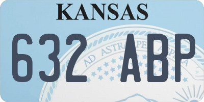 KS license plate 632ABP