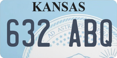 KS license plate 632ABQ