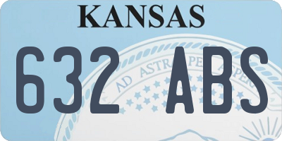 KS license plate 632ABS