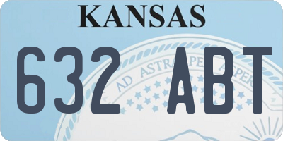 KS license plate 632ABT