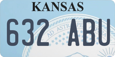 KS license plate 632ABU