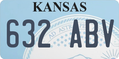 KS license plate 632ABV