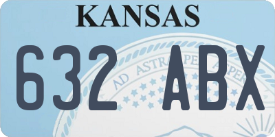 KS license plate 632ABX