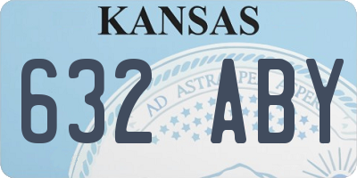 KS license plate 632ABY