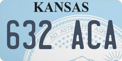 KS license plate 632ACA