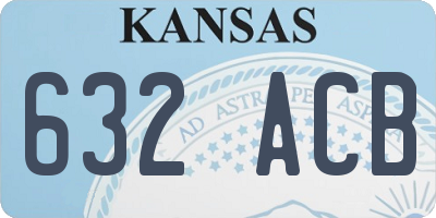 KS license plate 632ACB