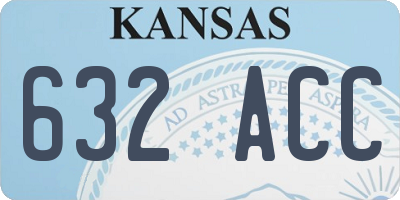 KS license plate 632ACC