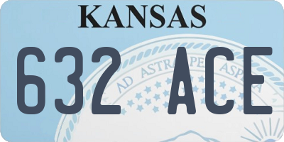 KS license plate 632ACE