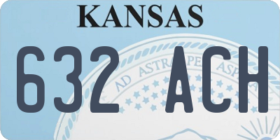 KS license plate 632ACH