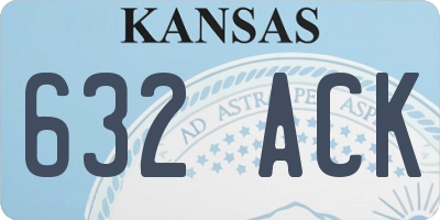 KS license plate 632ACK