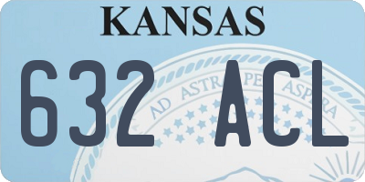 KS license plate 632ACL