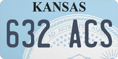 KS license plate 632ACS