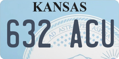 KS license plate 632ACU