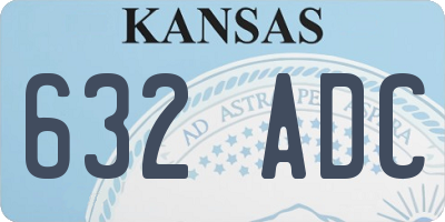 KS license plate 632ADC