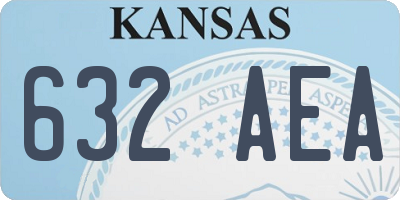 KS license plate 632AEA