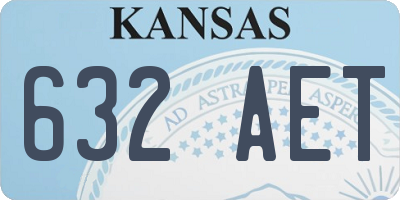 KS license plate 632AET