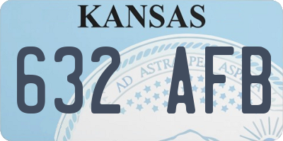 KS license plate 632AFB