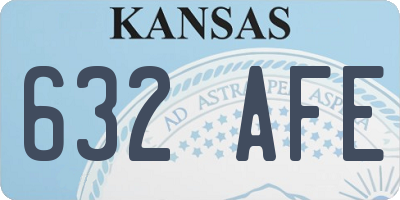 KS license plate 632AFE