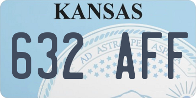 KS license plate 632AFF