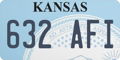 KS license plate 632AFI