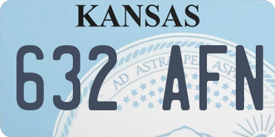 KS license plate 632AFN