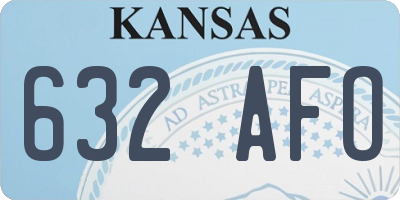 KS license plate 632AFO