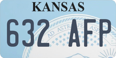 KS license plate 632AFP