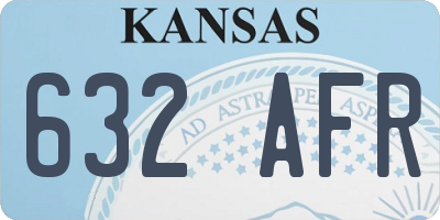 KS license plate 632AFR