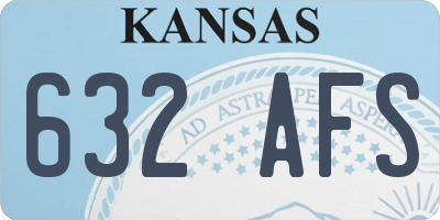 KS license plate 632AFS