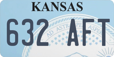 KS license plate 632AFT