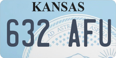 KS license plate 632AFU
