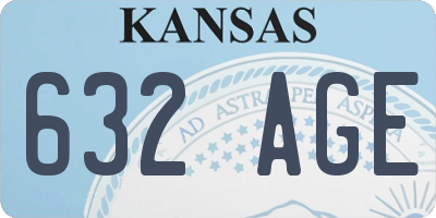 KS license plate 632AGE