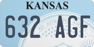 KS license plate 632AGF